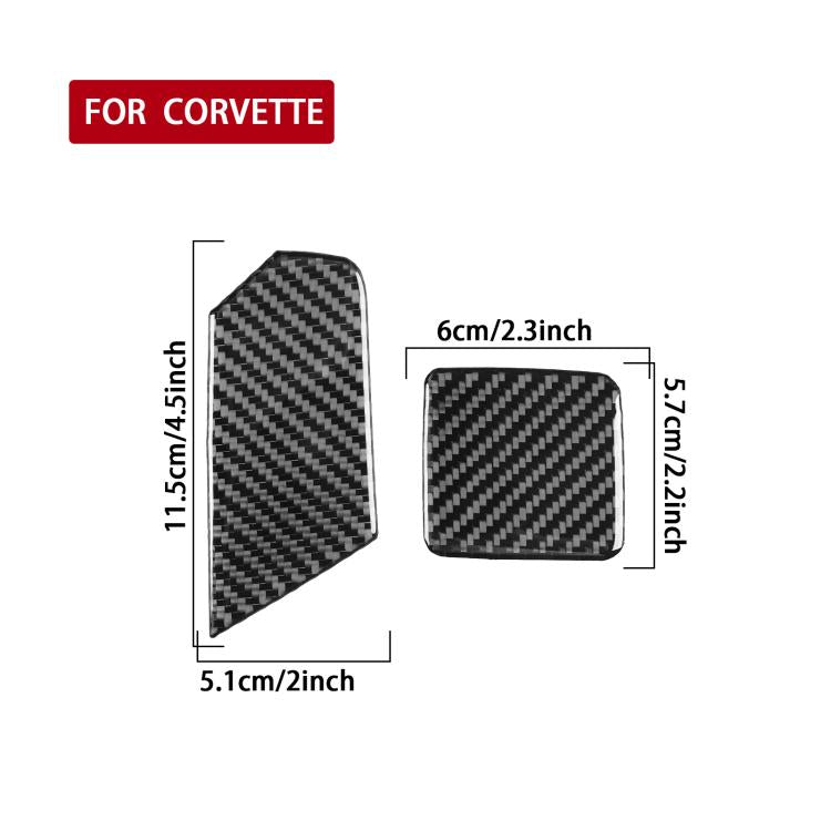 Carbon fiber weave trailer hook cover stickers set, dark gray rectangular and square pieces