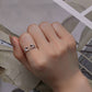 Heart gesture sterling silver S925 open ring on hand, polished heart hands design