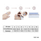 Ring size guide diagram with US sizes, circumference, and diameter measurements (mm)