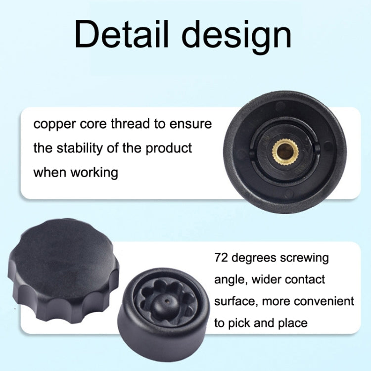 Lock insert for anti-theft knob with brass-colored inner core, black