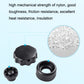 Anti-theft knob lock parts set with molded black housing and insert, textured