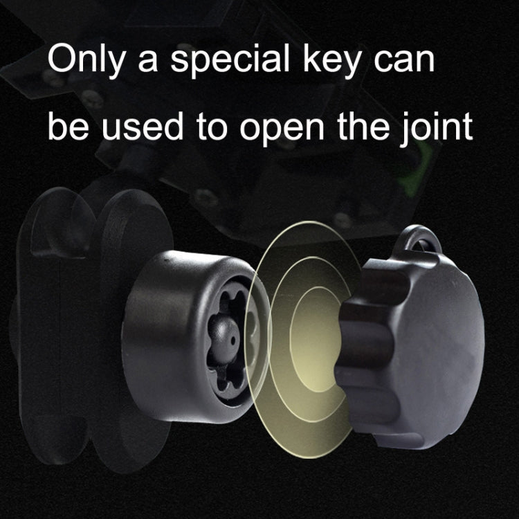 Anti-theft knob lock with key access, black housing on dark mount