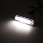 White LED side marker light with clear lens and white light strip, two-wire lead