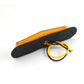 Amber LED side marker light with black base and two-wire cable