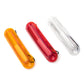 Three LED side marker lights with clear lenses: amber, red, and clear/white
