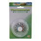 Thermometer blister pack with round plastic °C dial and blue/red indicator ring