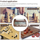 Wood-grain digital chess clock in circular inset with twin 5:2000 displays