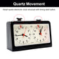 Black chess timer front with quartz dials and red-highlighted movement points