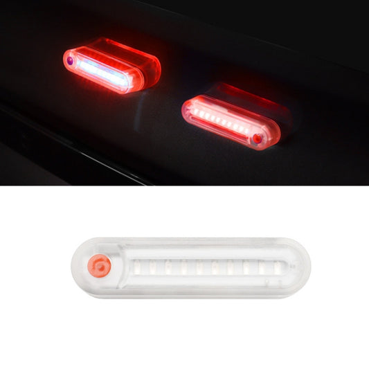 Red LED strobe warning light bar with clear housing