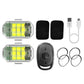 Remote control LED car warning tail light set with two strobe lights, remote, cable, rings