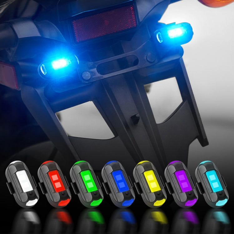 Blue LED motorcycle magnetic warning flash light bar with multiple color housings shown