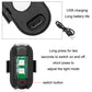 Black magnetic warning light with USB charging port and switch button detail