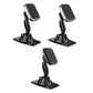 Set of three magnetic car phone holders with textured pads and base stands