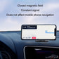 Car dashboard magnetic phone holder securing a phone at the center