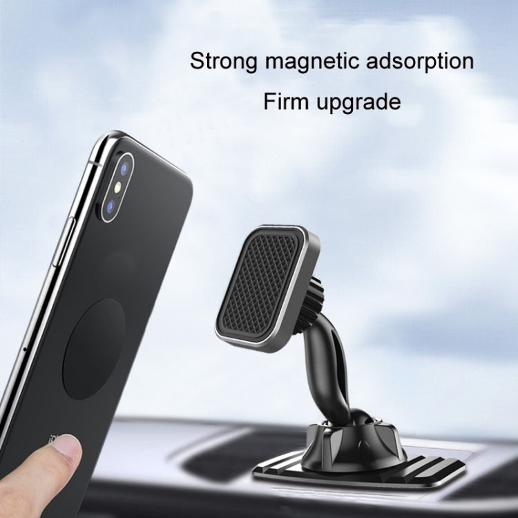 Magnetic car phone holder with textured mount near a phone for attachment