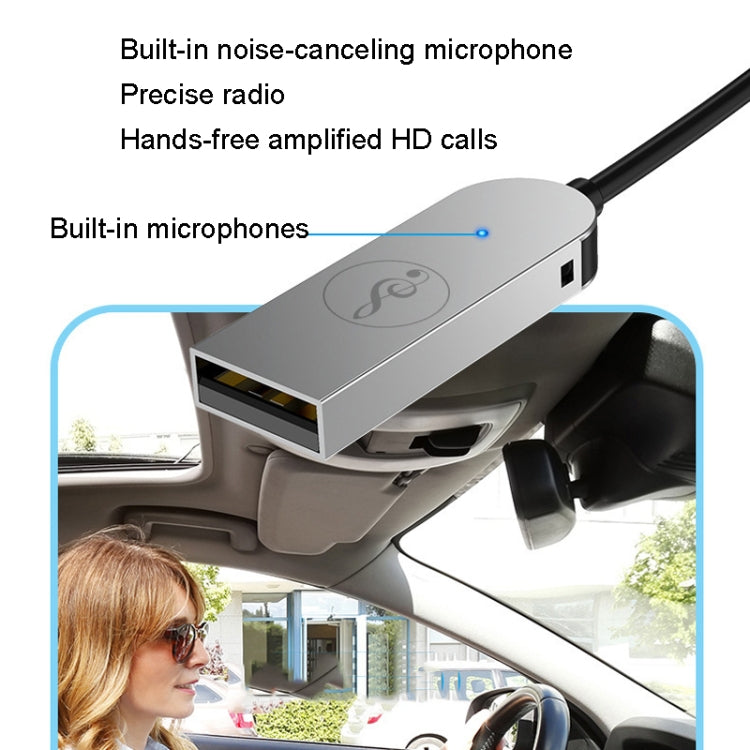 Car Bluetooth receiver adapter with built-in microphone and AUX 3.5mm output
