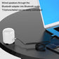 Bluetooth audio receiver adapter with coiled cord for wired speakers AUX input