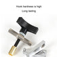 Automotive glass removal tool with black lever handle, silver claws, brass cylinder end