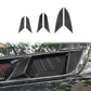 Installed carbon fiber-pattern air vent trim stickers on front grille, three pieces visible