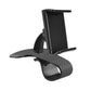 Black car dashboard phone holder with upright clamp and textured mounting arm