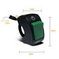 Black switch housing with green rocker, sun icon, and wiring line