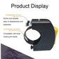 Black warning light switch with universal anchor and fastening screw