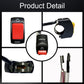 Double-flash warning light switch details with red rocker, wiring, and connectors