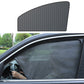 Car window magnetic sunshade mesh screen, dark gray with rounded corners