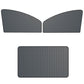 Set of car window magnetic sunshade mesh panels in dark gray