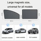 Large magnetic car sunshade mesh sizes shown for different vehicle types