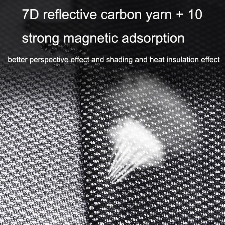 Close-up of reflective mesh fabric surface for magnetic car sunshade