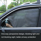 Car side window magnetic sunshade mesh covering window for heat and glare reduction