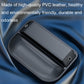 Black car storage bag with stitched edges and top divider pocket