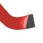 Red carbon-fiber style vent sticker with glossy red and black trim edges