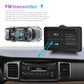7-inch car smart screen and FM transmitter, showing tuning frequency 106.0