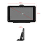 7-inch car smart screen with tabletop stand and side ports, with size diagram.