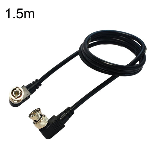 1.5 m coaxial audio/video cable with male-to-male BNC connectors, black