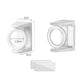 Rotary ring hook with square base; 4cm wide, 3cm tall, 2.5cm inner ring
