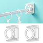 Clear adhesive rotary ring hook with square mounting plate and circular center loop