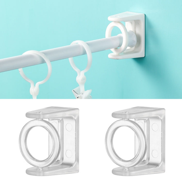 Clear adhesive rotary ring hook with square mounting plate and circular center loop