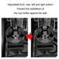 Adjustable car cup holder base with locking arms for secure mounting on console