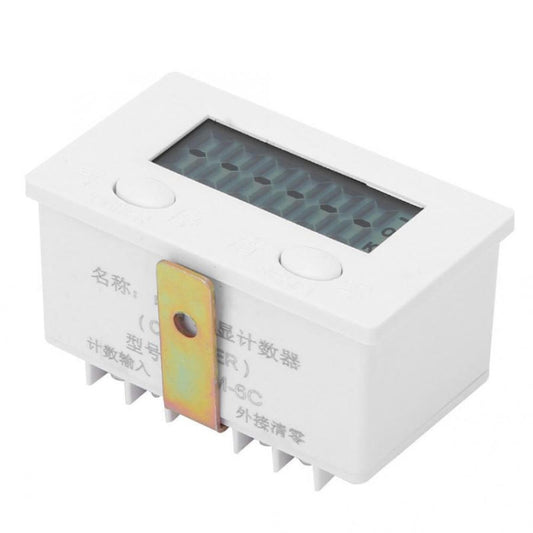 Industrial digital counter with magnetic sensor switch, LCD window and round control buttons