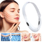 White EMS face device worn on model’s face, with side control buttons