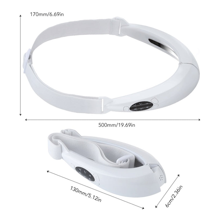 White EMS microcurrent face-lifting device with flexible neck band and controls