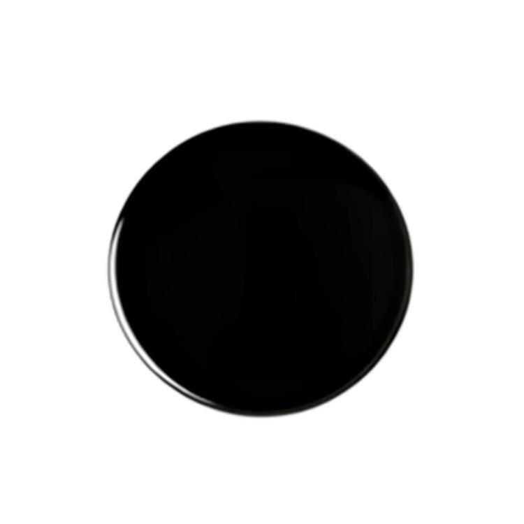 Round black fuel tank cap sticker disc with chrome edge
