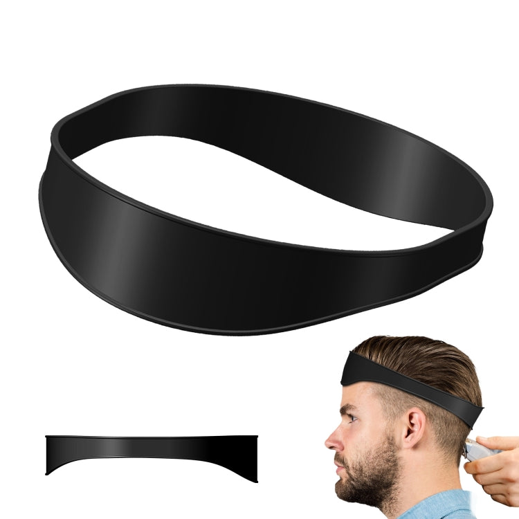 Black neck hair line guide trimming template, non-adjustable silicone band