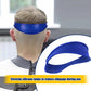 Blue neck hair line guide trimming template on the back of the head