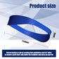 Blue hair trimming template band with measurement markings
