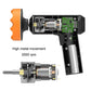 Car waxing machine with cutaway view of internal motor and gear assembly
