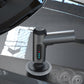Car waxing machine buffer pad polishing a car surface with LED indicator